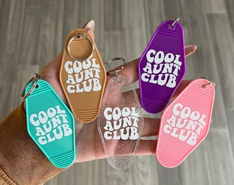 Cool Aunt Club Hotel Key Chain Auntie Key Chain cool aunt gift Key Chain Best Aunt Key Chain  retro aunt keychain cool aunt club gift