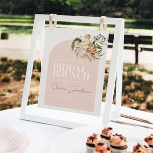 Bridal Shower Welcome Sign - Arch Bridal Brunch Sign - Hens Party Welcome Sign - DIGITAL FILE ONLY