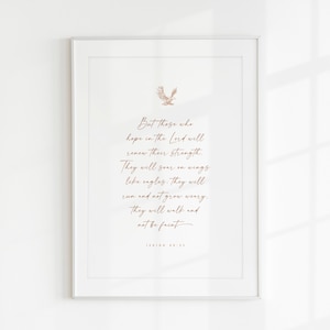 Isaiah 40:31, Wings like Eagles. Printable Scripture Wall Art, Christian Gift, Bible Verse Print, Christian Wall Decor