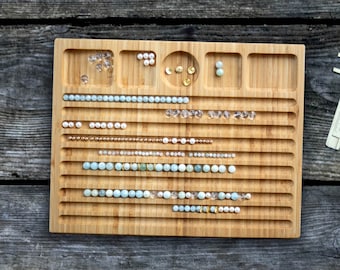 Wooden Bead Design Board for Bracelets and Other Jewelry Design 
