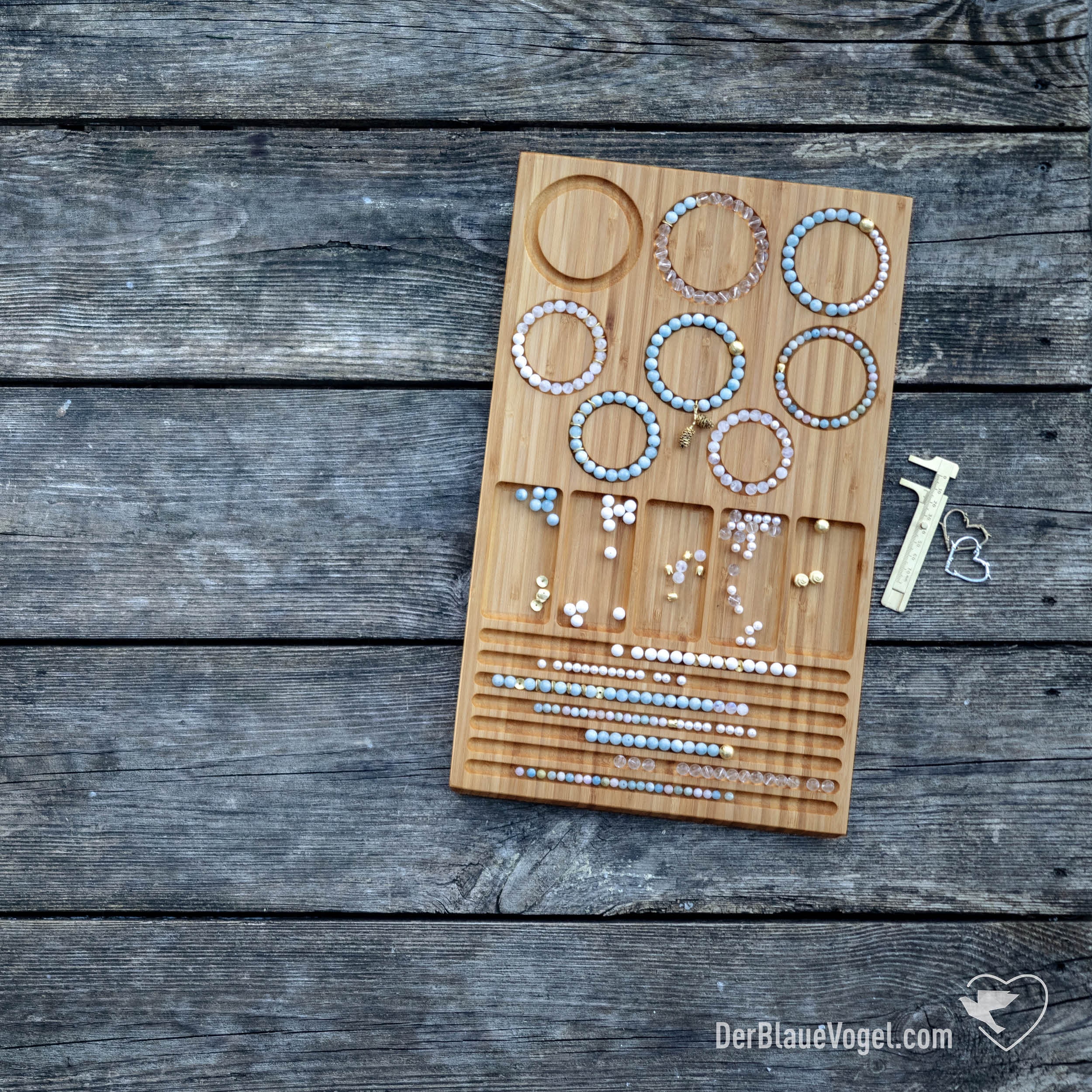 Bracelet Beadboard 2 Made of Wood With Curtain Grooves for DIY Etsy UK