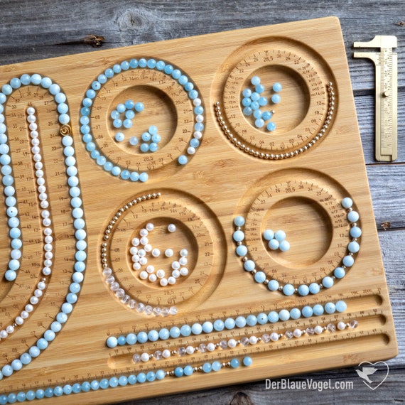 Wooden Malaboard / Beading Board for Necklaces, Yoga Malas