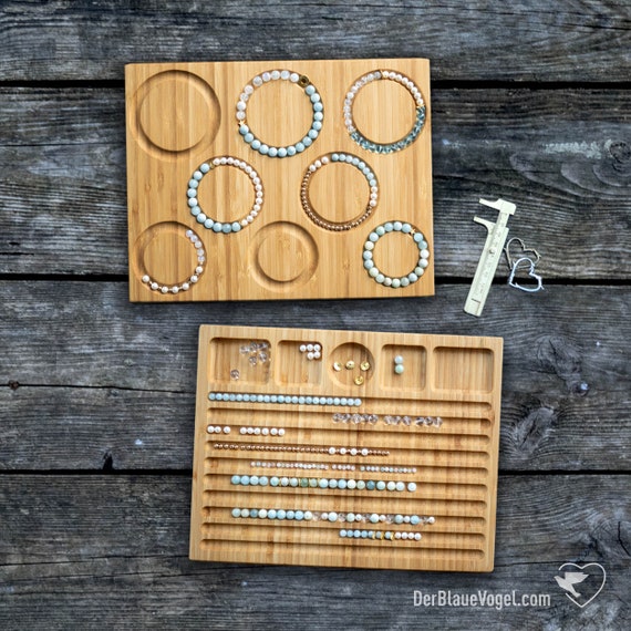 Wooden Mala Bead Design Board and Wooden Bracelet Bead Board as a