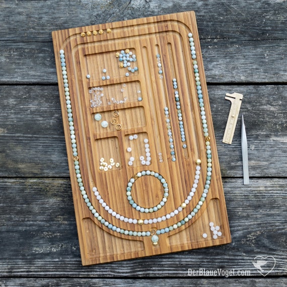 Wooden Malaboard / Beading Board for Necklaces, Yoga Malas Bracelets and  Other Jewelry Design up to 44,5 Inch Length 113 Cm Handmade -  Denmark