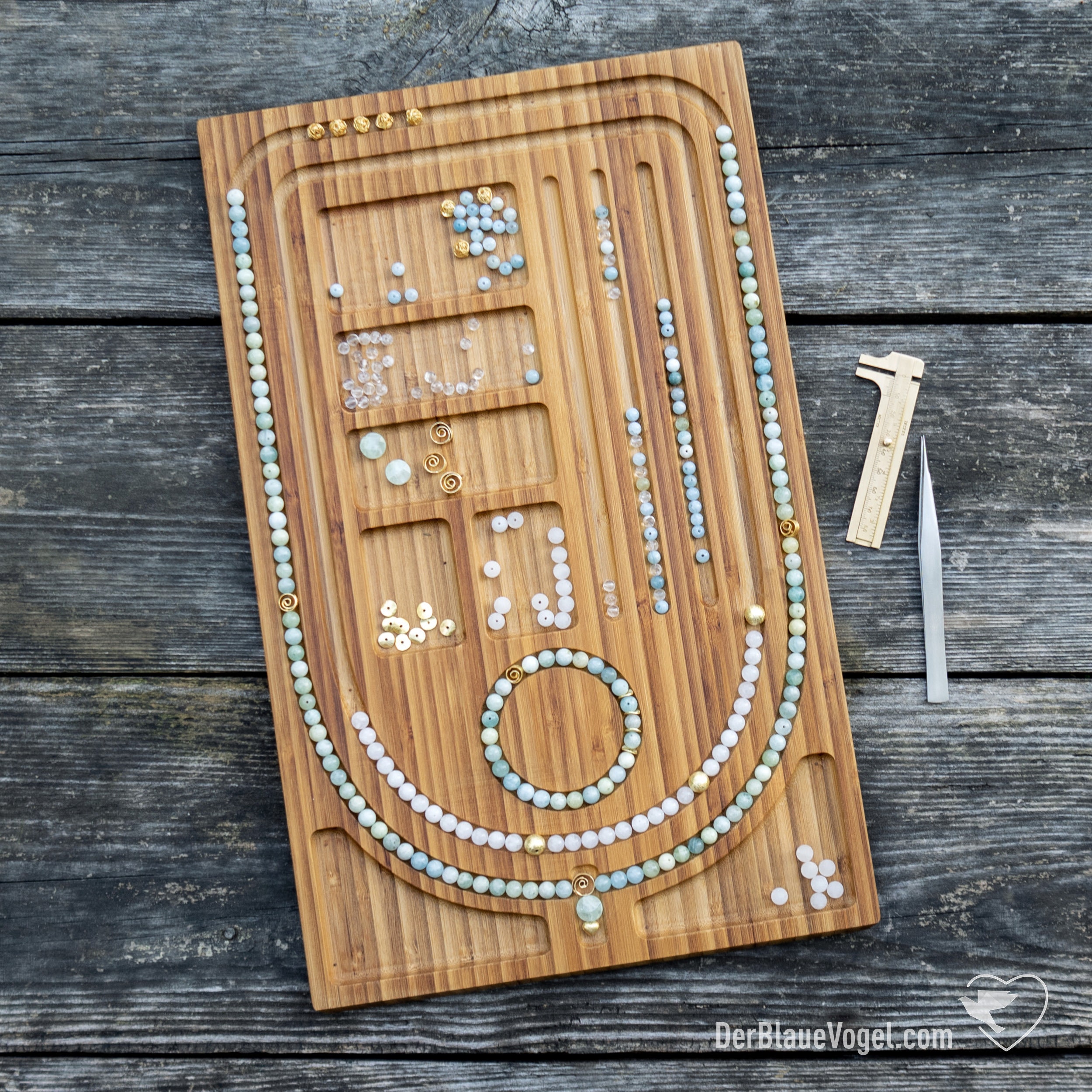 Flocked Bead Board Bracelet Necklace Beading Jewelry Making Organiser Tray  DIY Craft Tool Grid Plate 