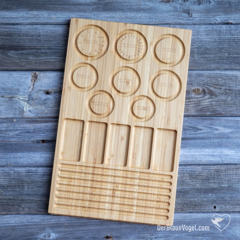 Bambus Perlenbrett 38x29cm - Mit 7 Aufbewahrungsfächern Für Schmuckherstellung