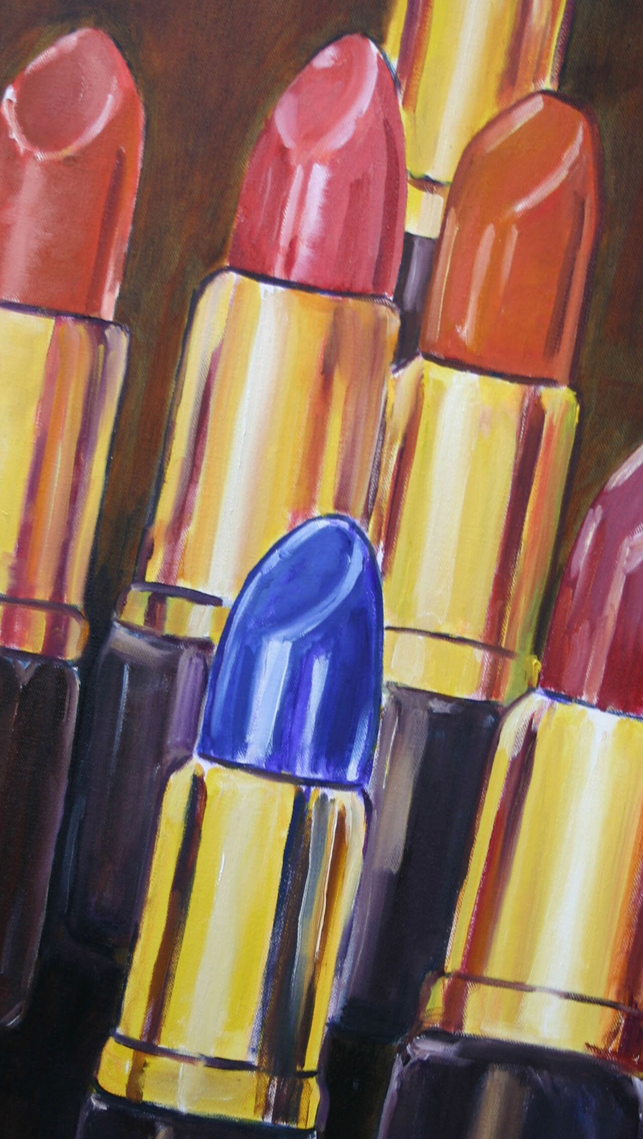 Original painting Lipstick Acrylic on canvas 80 x 60 cm Etsy