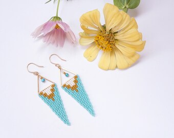 Turquoise Beaded Earrings