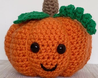 Modello di zucca all'uncinetto / Modello di zucca Amigurumi / Patch la zucca / Termini del Regno Unito / Halloween / Autunno / Autunno / Ringraziamento