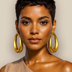 Big Gold Hoop Earrings: Bold Bohemian Statement African Jewelry