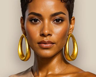 Big Gold Hoop Earrings: Bold Bohemian Statement African Jewelry