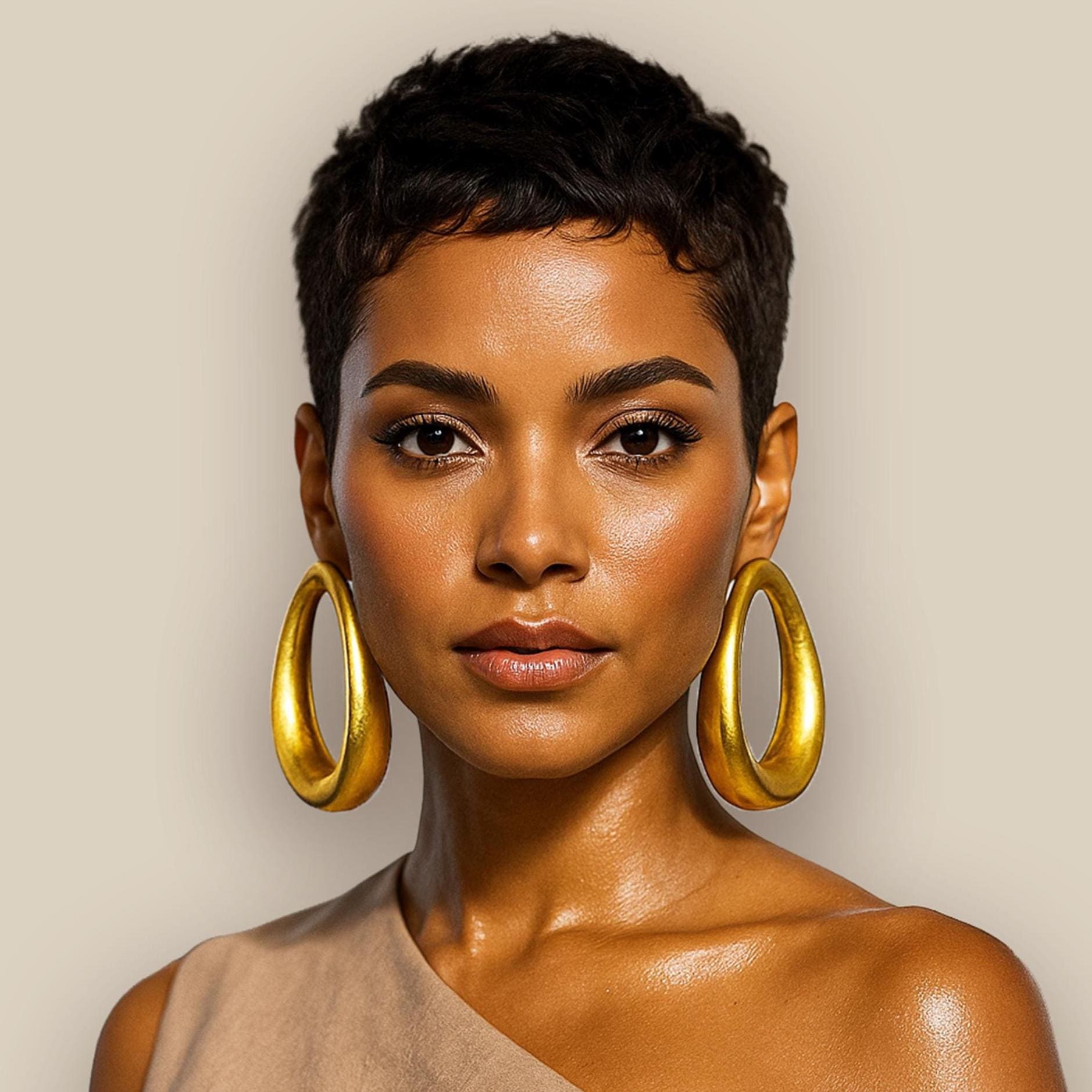 Big Gold Hoop Earrings: Bold Bohemian Statement African Jewelry