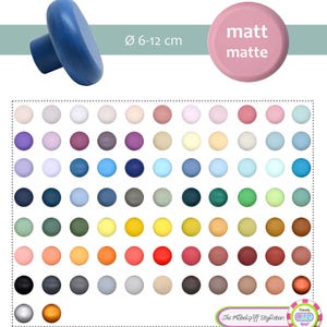 Door knob JUMBO KNOBS XL big drawer pull 6-12 cm Vintage Shabby Style frosted matt wood wooden chalky solid furniture handle cabinet dresser