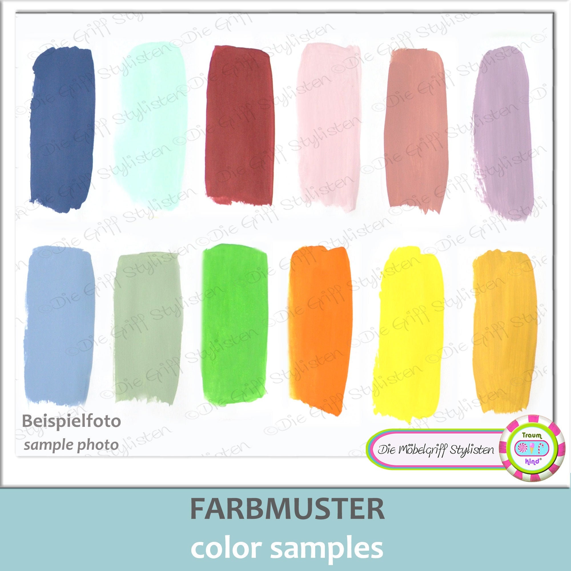 5x FARBMUSTER matt und glänzend für unsere Möbelknöpfe und | Etsy