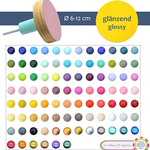 Garderobenhaken JUMBO KNOBS XL 6-12 cm Wandhaken uni bunt Kleiderhaken glänzend  direkte Wandbefestigung groß rund