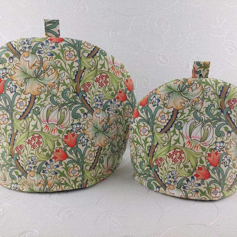 William Morris Golden Lily Tea Cosy: Floral Teapot Cozy Cover Bild 2