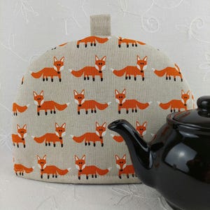 SMALL Tea Cosy. Fox Tea Cozy. Tea Cosy For Small Teapot. Gift For Fox Lover. Fox Fabric Tea Pot Cozy