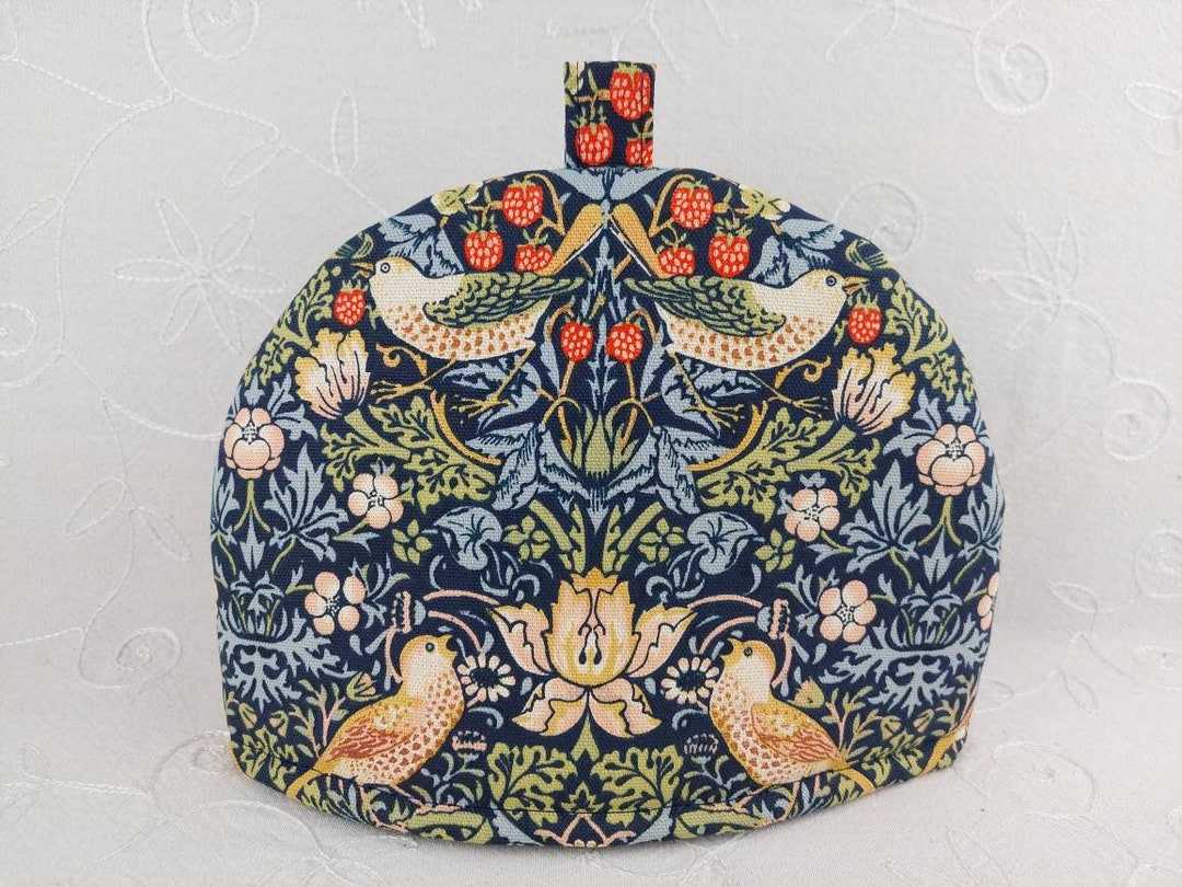 Small William Morris Tea Cosy. Strawberry Thief Cotton Fabric Etsy
