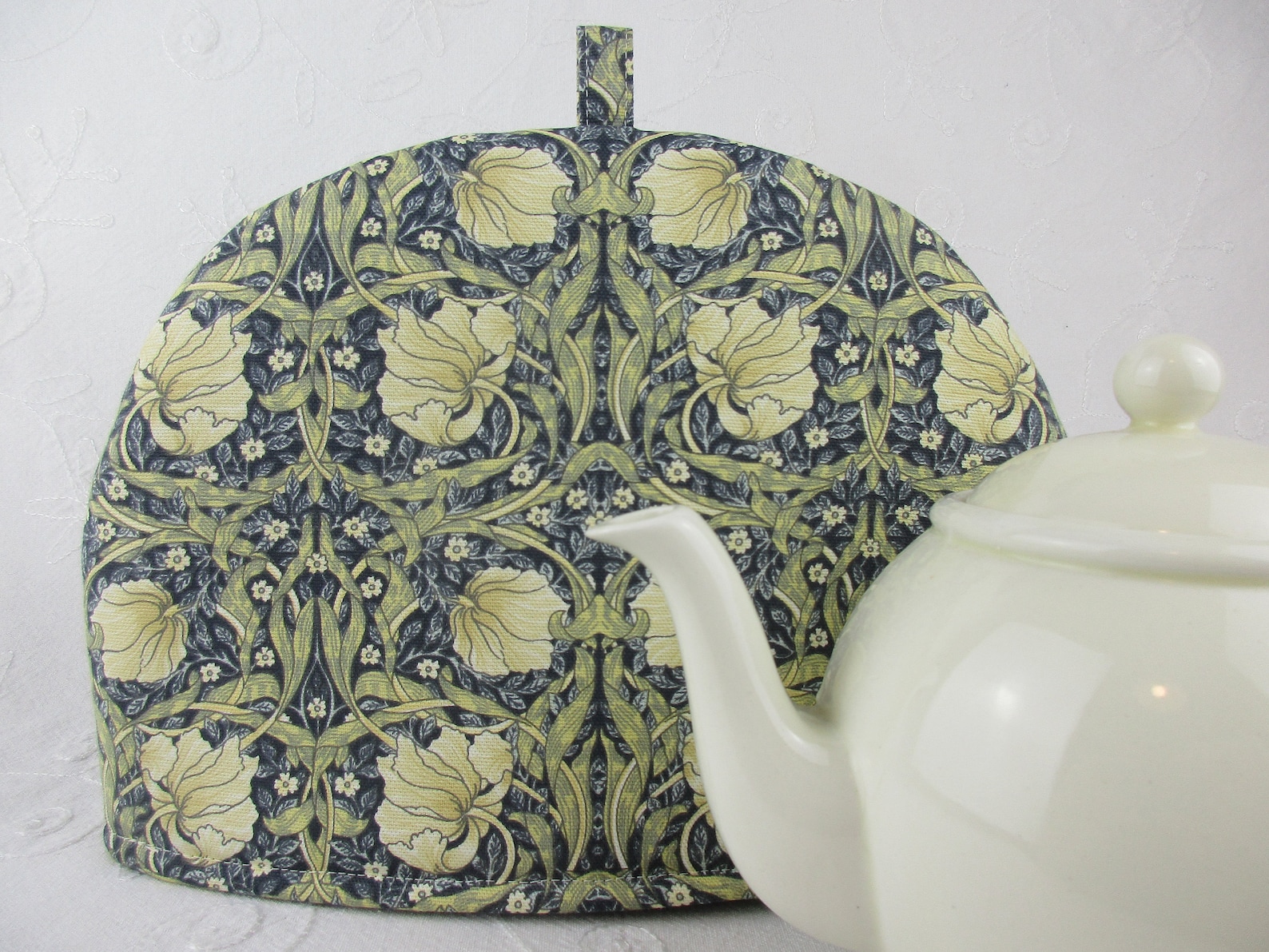 William Morris Pimpernel Tea Cosy Cream and Slate Grey Tea Etsy
