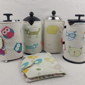 Cafetiere Cosy:  French Press Coffee Pot Cozy Cover, 1L 8-Cup