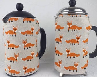 Cafetiere Cosy Fox Fabric Coffee Pot Cozy Cover for