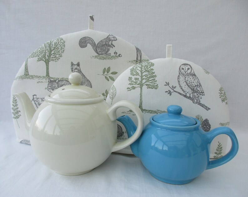 SMALL Tea Pot Cosy Cozy. New Forest Cotton Fabric by Studio Etsy