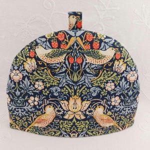 William Morris Tea Cosy: Strawberry Thief Indigo Small Teapot Cozy