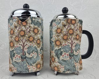 Cafetiere French Press Cosy: William Morris Orchid Coffee Cozy, 1L 8-Cup, 1.5L 12-Cup