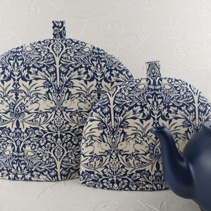Blue William Morris Tea Cosy: Brer Rabbit Fabric Cozy