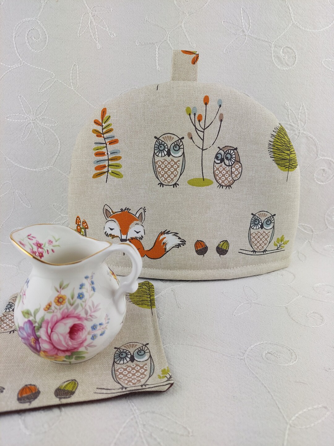 Cute Tea Cosy Gift Set With Matching Coaster. Etsy