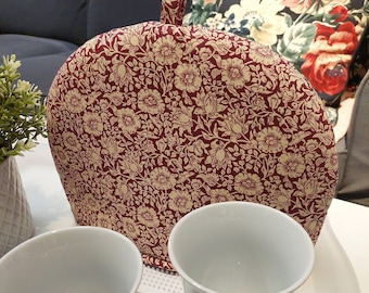 William Morris Tea Cosy: Mallow Wine Red Floral Teapot Cover