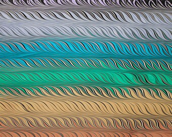 Marbling paper Art Rainbow Role marbled