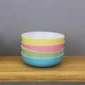 4 colours - 1/6 Dollhouse Miniature Colourful Enamel-like Metal Round Deep Plate (Diameter 3.2cm): Blue / Green / Pink / Yellow #sm5 product logo