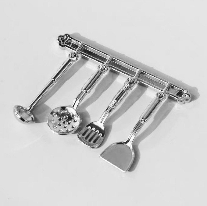 1/12 1/6 Dollhouse Miniature Metal Kitchen 4 Utensils With Etsy