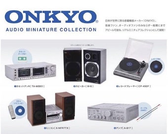 Rare! All 5 sets - 1/6 1/12 Dollhouse Miniature ONKYO Audio Equipment Collection: Speaker / Record player / Amplifier