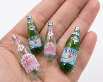 2 sizes x 2 colours - 1/12 1/6 Dollhouse Miniature Replica S.Pellegrino Sparkling / Acqua Panna Still Mineral Water: Green / Clear #czh23