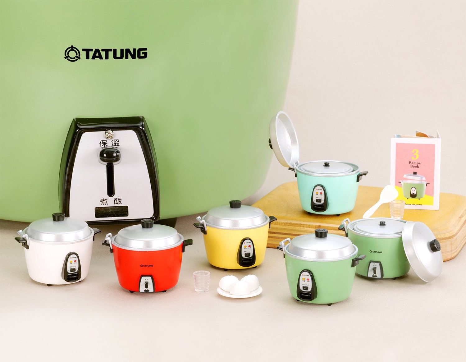 1/6 Dollhouse Miniature Replica TATUNG Rice Cooker Collection: Aqua / Green  / Red / White / Yellow 