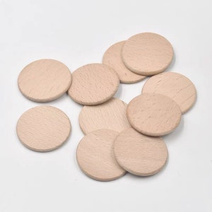 4 sizes - 1/12 1/6 Dollhouse Miniature Unpainted Round Wooden Board / Chip (Diameter 3 / 3.8 / 5 / 6 cm) // Inbox us for bulk orders