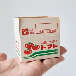 1/12 1/6 Dollhouse Miniature Vegetable Carton Paper Packaging Box: Cabbage / Carrot / Eggplant / Tomato