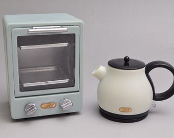 3 kleuren - 1/6 poppenhuisminiatuurreplica TOFFY Appliance Collection (Vol. 1) Waterkoker / broodrooster: aqua / roze / wit #jd