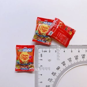 2 sizes - 1/12 1/6 Dollhouse Miniature Replica Chupa Chups Package [Mini Brands]