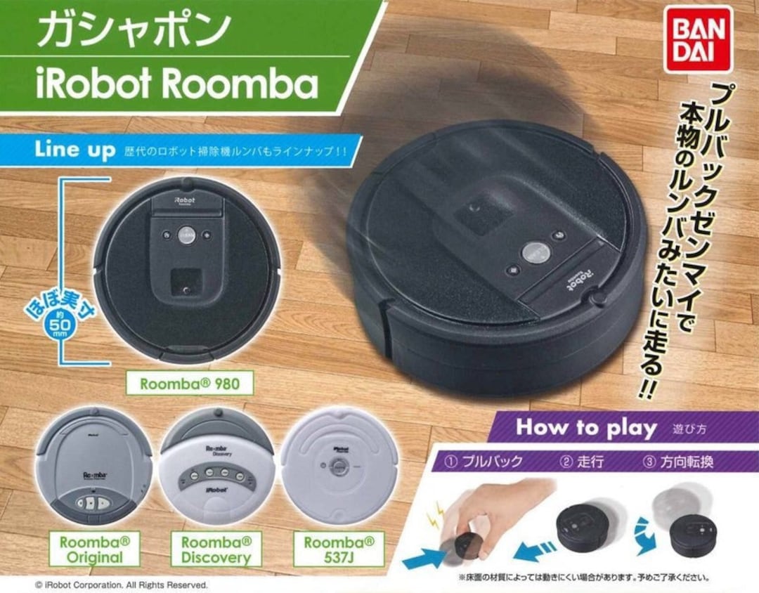 1/6 Dollhouse Miniature Replica Irobot Roomba Pullbackandgo Moving