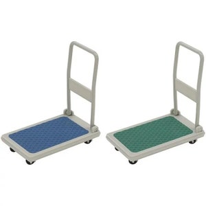 2 colours - 1/12 1/6 Dollhouse Miniature Beer Crate / Foldable Trolley: Blue / Green