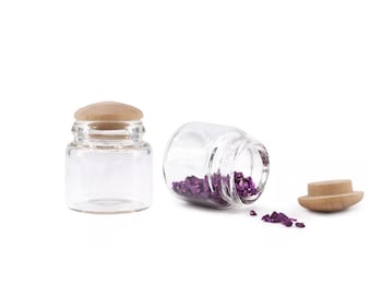 1 pc / 4 pcs - 1/12 1/6 Dollhouse Miniature Real Glass Jar with Wooden Lid // Inbox us for bulk orders #16/4