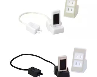1/12 1/6 Dollhouse Miniature Mobile Phone: Black / White / Multi-socket Extension Lead #epoch