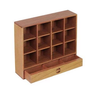 2 colours - 1/12 1/6 Dollhouse Miniature Wooden Cup Display Shelf with Drawer