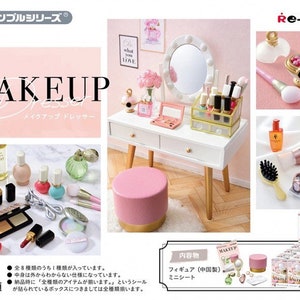 Les 8 sets - 1/12 1/6 Dollhouse Miniature Re-ment Makeup Commode Collection : Soins de la peau / Nouveaux produits de beauté / Soins des cheveux / Routine beauté
