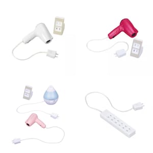 1/12 1/6 Dollhouse Miniature Hair Dryer / Humidifier: Pink / White / Multi-socket Extension Lead #ep