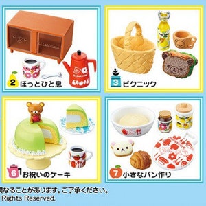 Rare! Individual sets - 1/12 1/6 Dollhouse Miniature Re-ment Rilakkuma Nordic Kitchen Collection