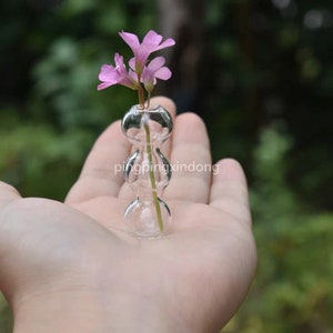3 colours - 1/6 Dollhouse Miniature Real Hand-blown Glass Bubble Bud Vase (Height 5 cm) // Inbox us for bulk order inquiries #5